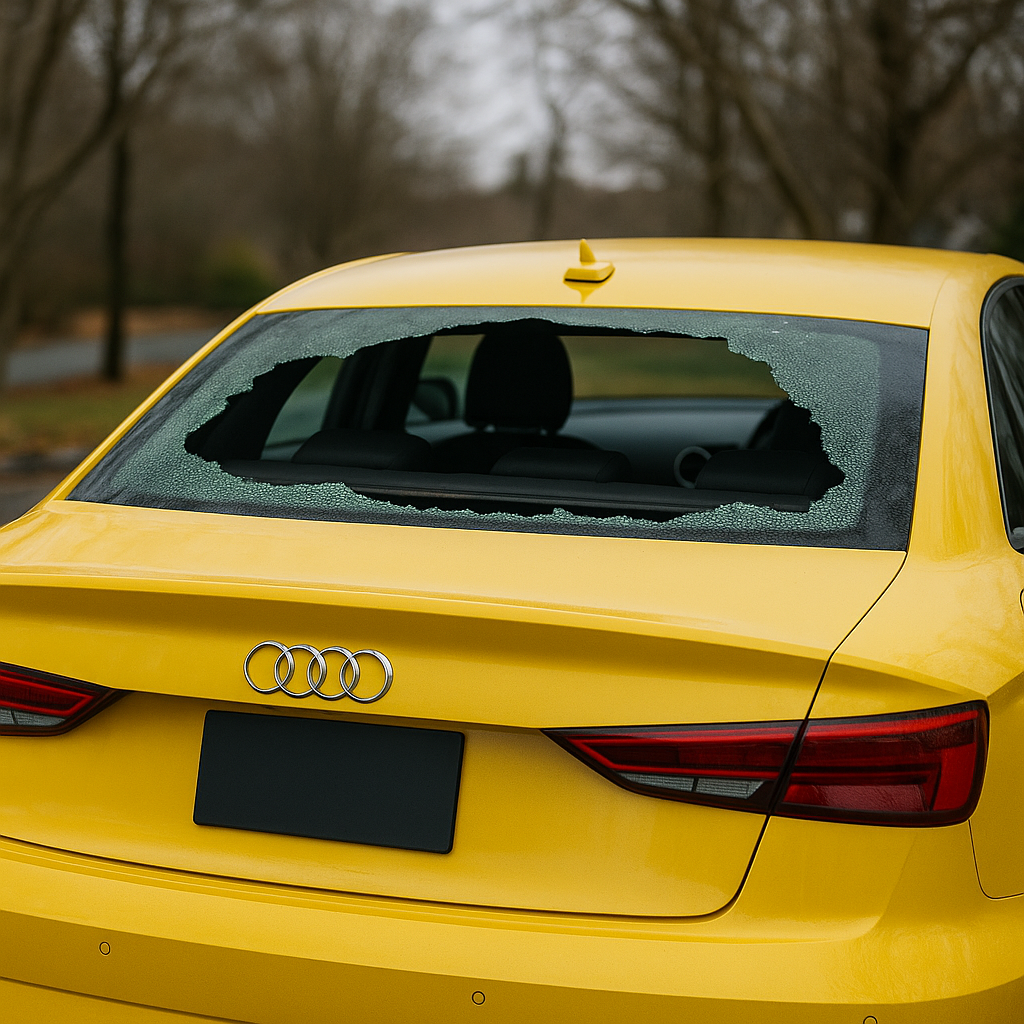 Rear window auto glass repair